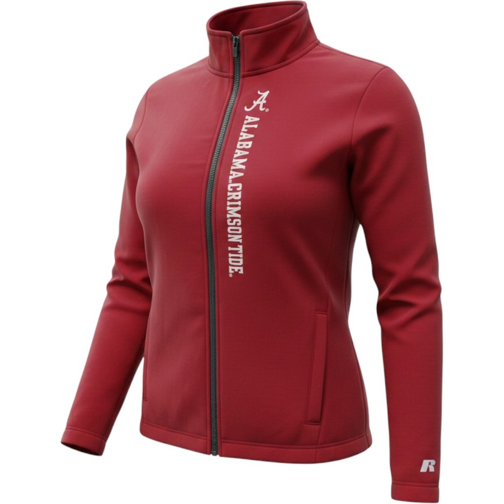 Russell Alabama Crimson Tide Softshell Jacket Red Full Zip Fleece Lined Small